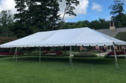30'Wx60'Lx14'6"H white frame tent canopy (1 piece top)